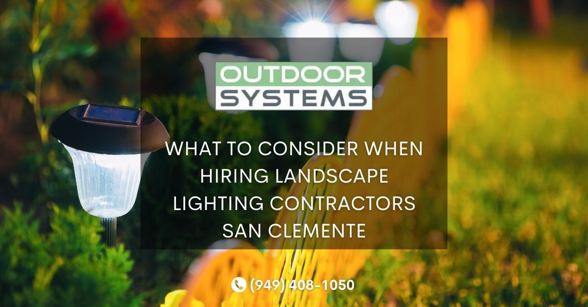 Landscape Lighting Contractors San Clemente